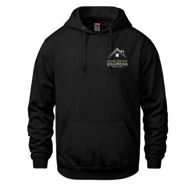 Black HHS pullover hoodie with printed left chest logo